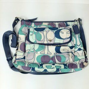 COACH 18839 Kyra Daisy Scarf Nylon Signature Cross